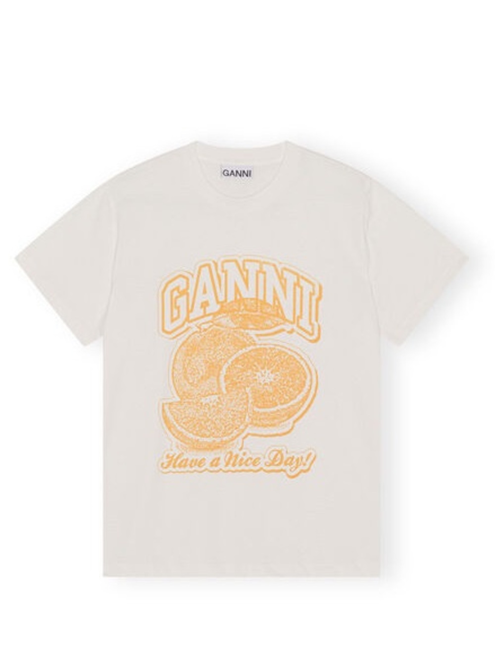 Ganni Citrus T-Shirt In Orange